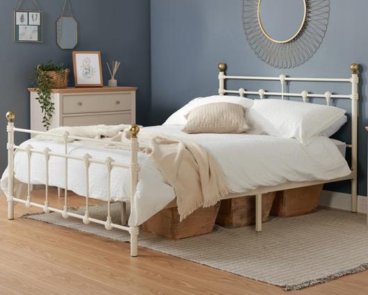 Atlas Small Double Bed - Cream