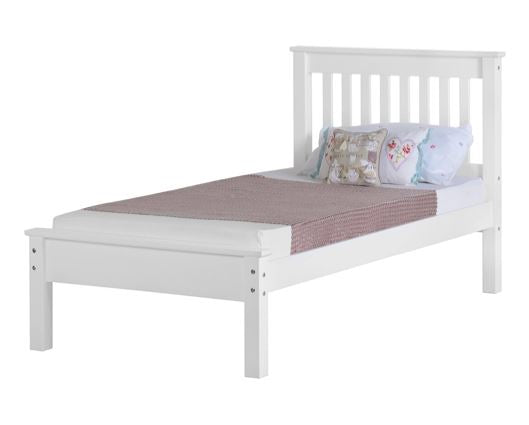 Monaco Single Bed Low Foot End - White