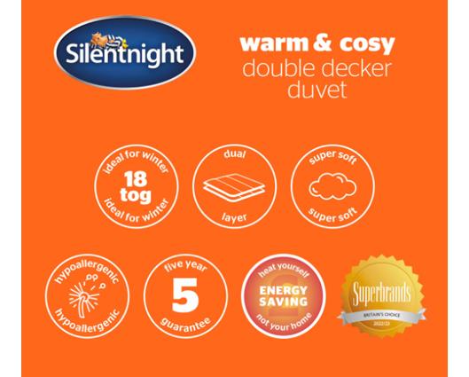 Single - Silentnight Warm And Cosy Double Decker Duvet � 18 Tog