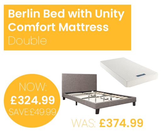 Berlin Bed with Unity Comfort Mattress - Double