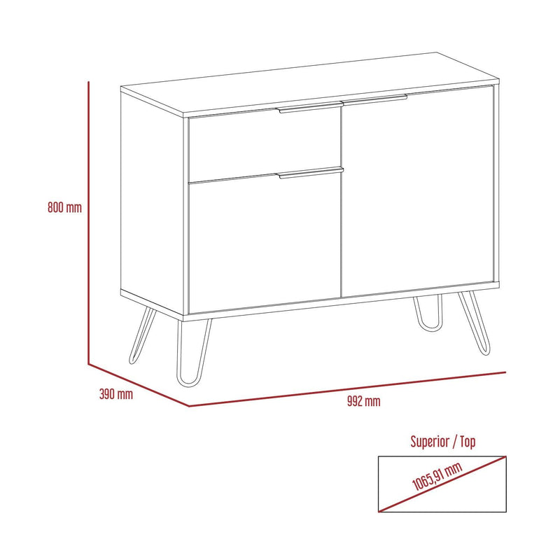 Vegas Small Sideboard with 2 Door & Drawer