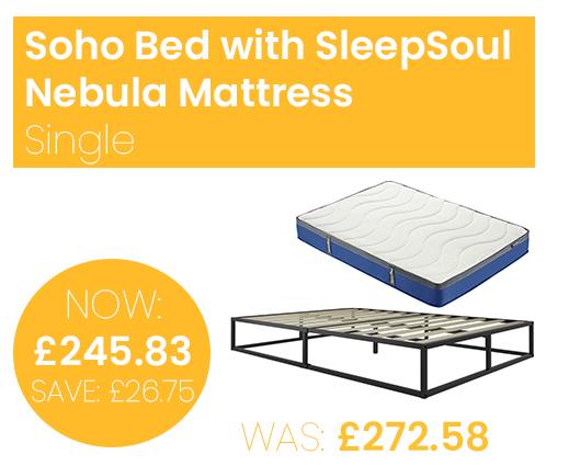 Soho Bed with SleepSoul Nebula Mattress - Single