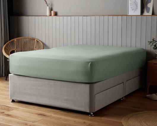 Superking - Silentnight Supersoft Sage Fitted Sheet