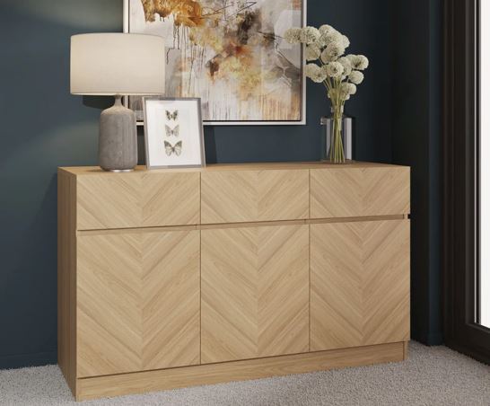 Catania Large Sideboard- Euro Oak