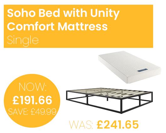 Soho Bed with Unity Comfort Mattress - Single