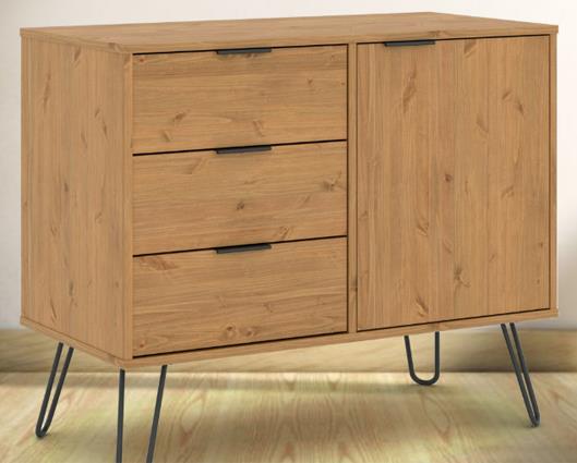 Augusta small sideboard with 1 doors, 3 drawers