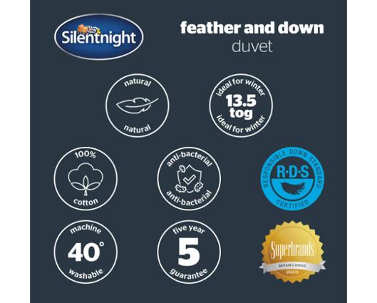 Superking - Silentnight Feather and Down 10.5 tog Duvet