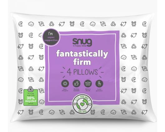 Snug Fantastically Firm Pillows - 4 Pack