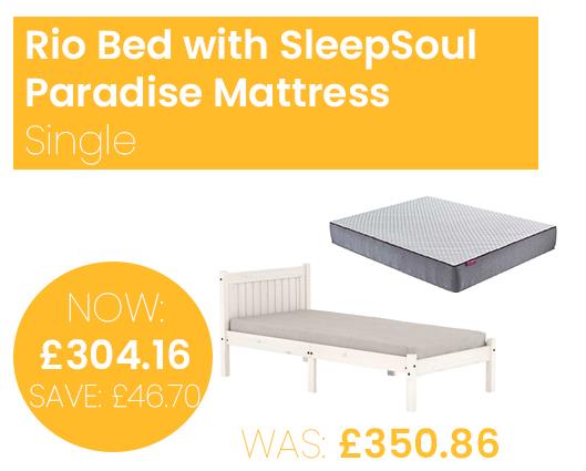 Rio Bed with SleepSoul Paradise Mattress - Single