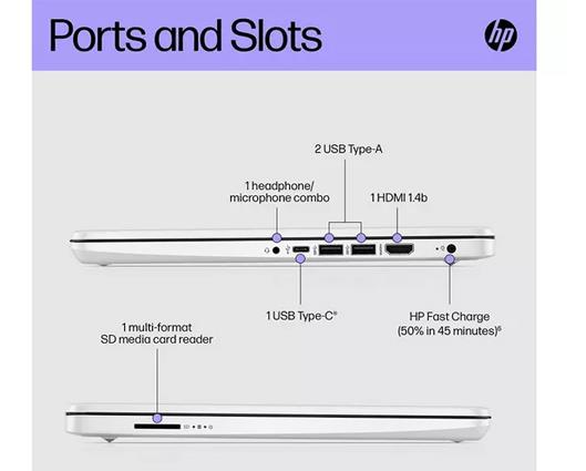 HP Stream 14s-dq0508sa 14" Laptop - Intel Celeron, 128 GB SSD, White & HP DeskJet 2820e All-in-One Wireless Inkjet Printer & Instant Ink