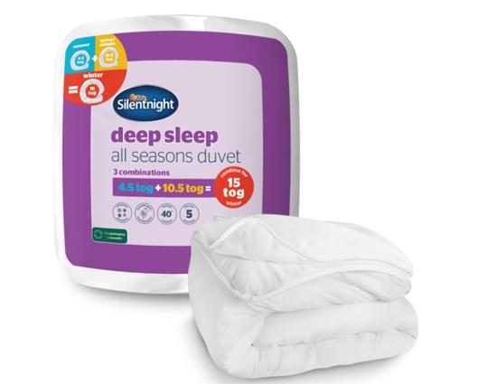 Superking - Silentnight Deep Sleep All Seasons Duvet - 4.5 tog + 10.5 tog