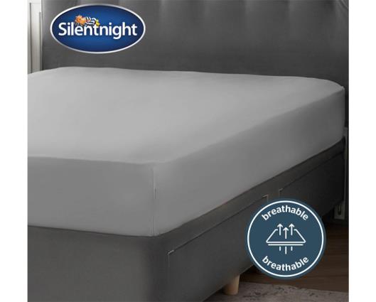 Superking - Silentnight Pure Cotton Fitted Sheet - Silver