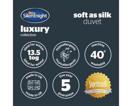 Double - Silentnight Soft as Silk Duvet - 13.5 Tog