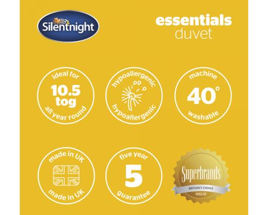 Double - Silentnight Essentials Duvet - 10.5 Tog