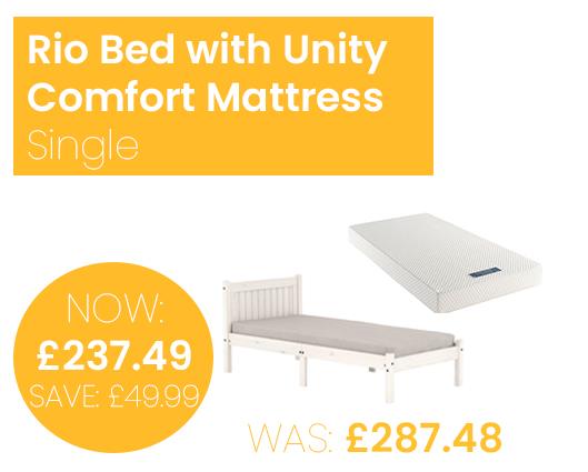 Rio Bed with Unity Comfort Mattress - Single