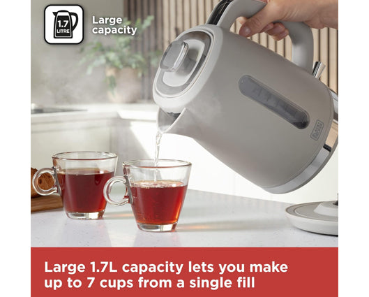 Black + Decker 1.7L Jug Kettle Grey