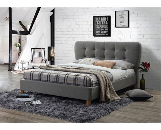 Stockholm Small Double Bed - Grey