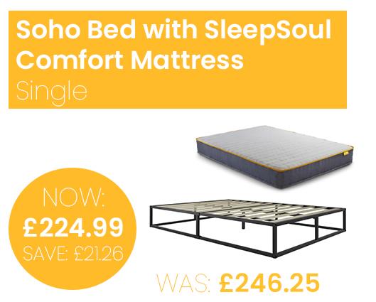 Soho Bed with SleepSoul Comfort Mattress - Single