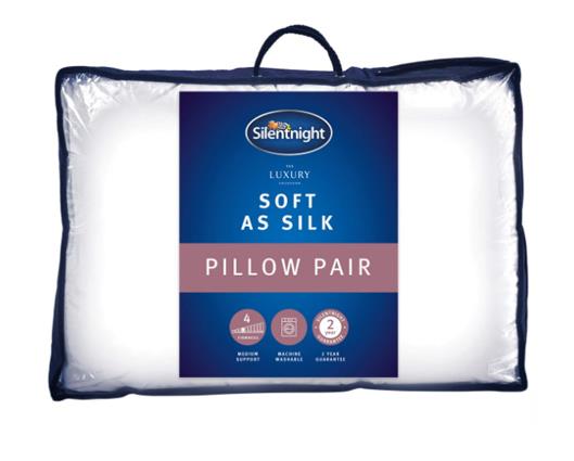 Silentnight Soft As Silk Pillow - 2 Pack