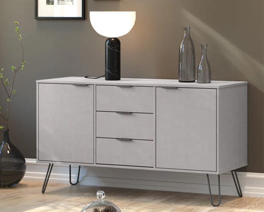 Augusta Grey Medium Sideboard with 2 Doors, 3 Drawers