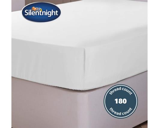 Superking - Silentnight Pure Cotton Extra Deep Fitted Sheet � White