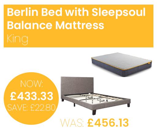 Berlin Bed with SleepSoul Balance Mattress - King