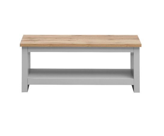 Lincoln Lift-Up Coffee Table- Light Grey