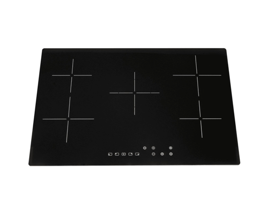 SIA CERH75BL 75cm 5 Zone Frameless Touch Control Electric Ceramic Hob Black 