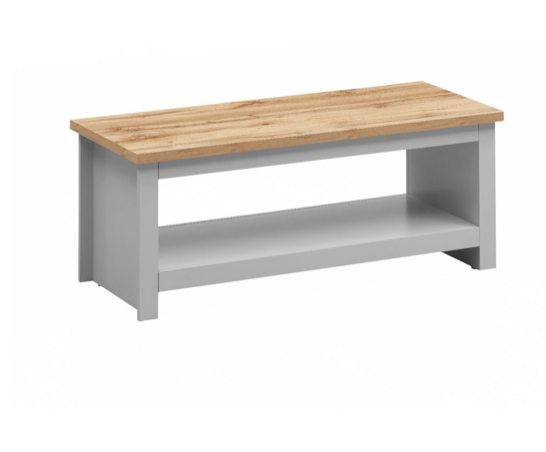 Lincoln Lift-Up Coffee Table- Light Grey