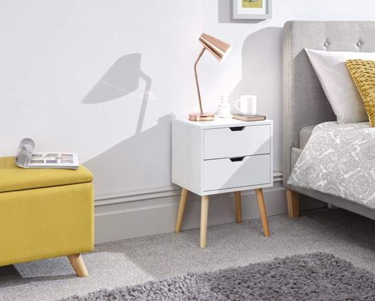 Nyborg Bedside Table-White