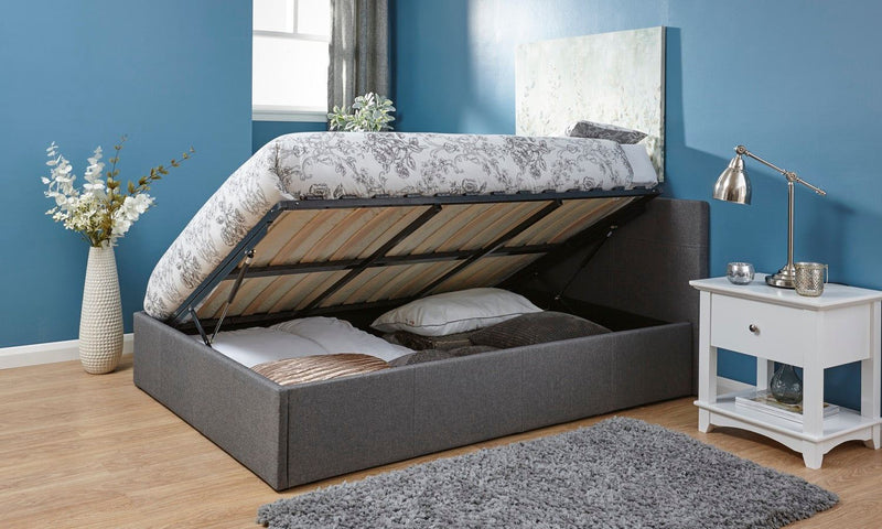 Serena King Side Lift Ottoman Bed-Grey