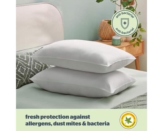 Silentnight Premium Overlocked Anti-Allergy Pillow Pair