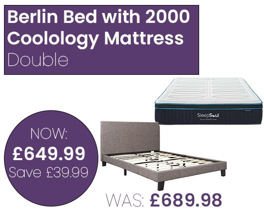 Berlin Bed with SleepSoul Coolology 2000 Mattress - Double