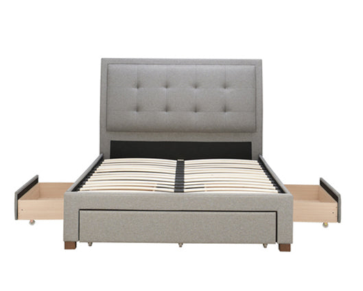 Sienna King Bed-Grey