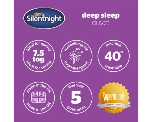 King - Silentnight Deep Sleep Duvet - 7.5 Tog