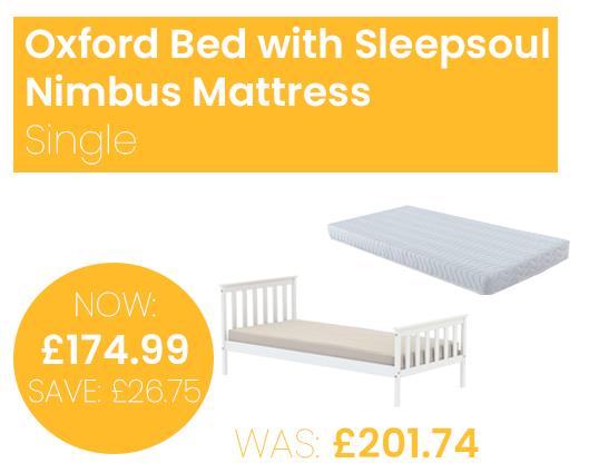 Oxford Bed with Sleepsoul Nimbus Mattress - Single