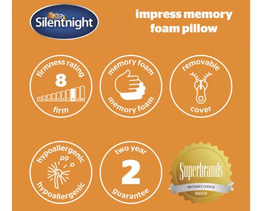 Silentnight Impress Memory Foam Pillow - Firm