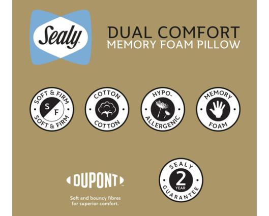 Sealy Dual Comfort Memory Foam Pillow