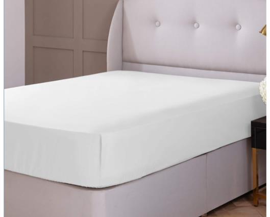 Double - Silentnight Pure Cotton Extra Deep Fitted Sheet � White