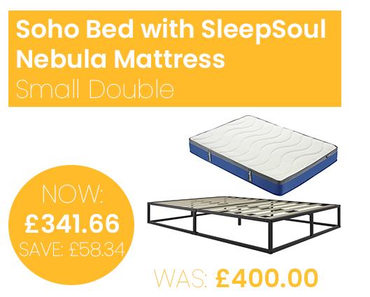 Soho Bed with SleepSoul Nebula Mattress - Small Double