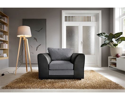 Dylan Armchair - Black & Charcoal