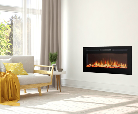 Orson Inset/Wall Mounted Fire,50"