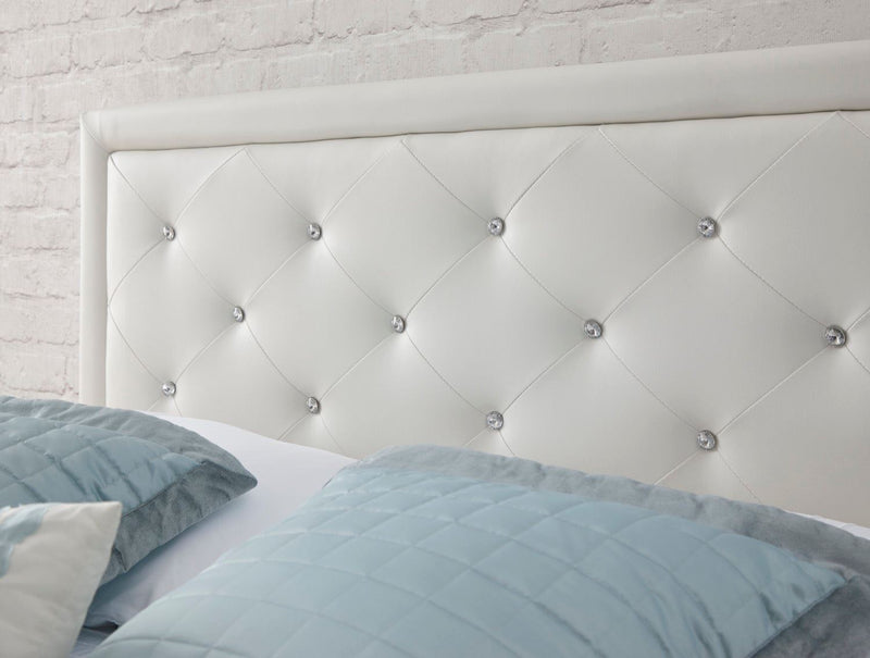 Hollywood Ottoman Double Bed - White