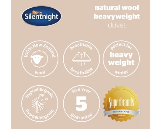 Superking - Silentnight Natural Wool Collection Heavyweight Duvet