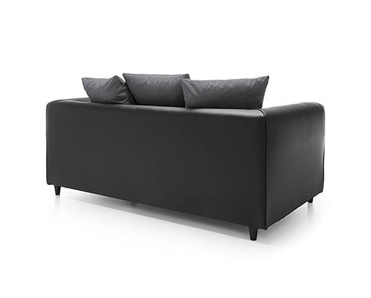 Dylan 2 Seater Sofa- Black & Charcoal