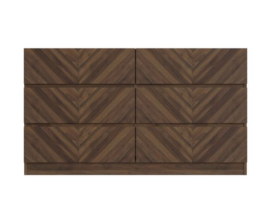 Catania 3+3 Drawer Chest- Royal Walnut