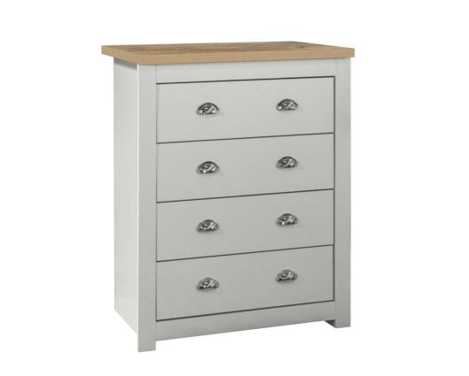 Highgate 4 Drawer Chest-Grey