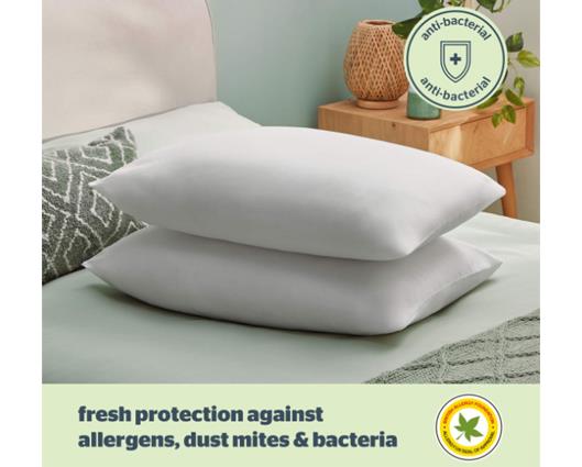 Silentnight Anti-Allergy Pillow - White, Pack of 2, Anti-Bacterial pillows