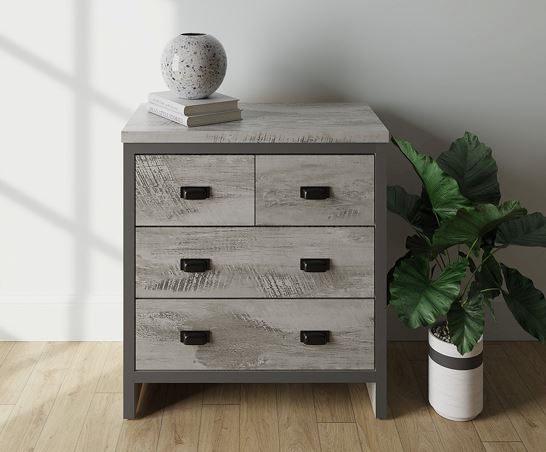 Baxter 2+2 Drawer Chest- Grey