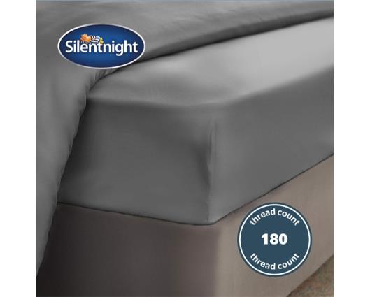 Superking - Silentnight Supersoft Charcoal Fitted Sheet